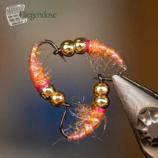 Doublebead Barbel Nymph Pink 10