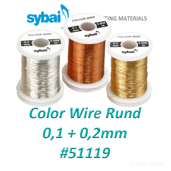 Sybai Kupferdraht (Colour Wire) Rot 0,1mm