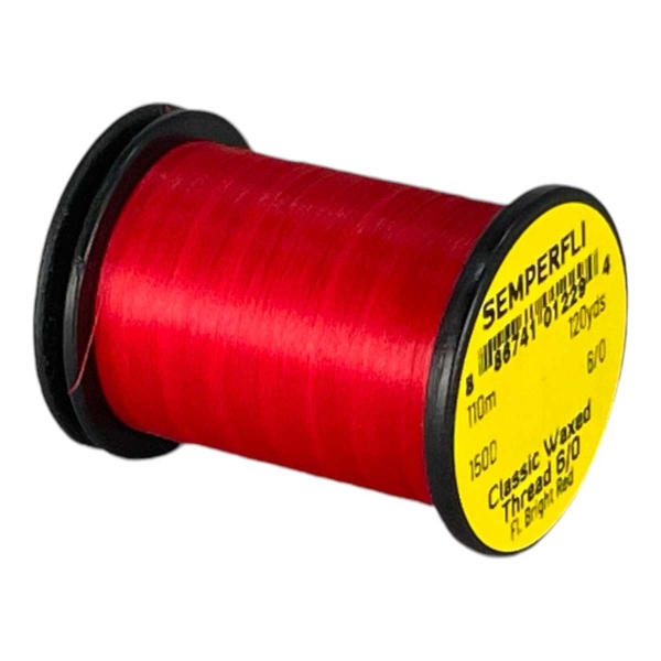 Semperfli Classic Waxed Thread 6/0 - 110m Fluoro Red