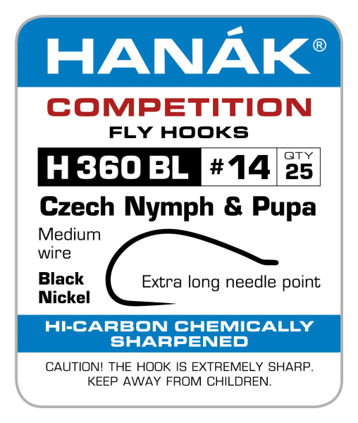 Hanak Czech Nymph & Pupa H360BL 14