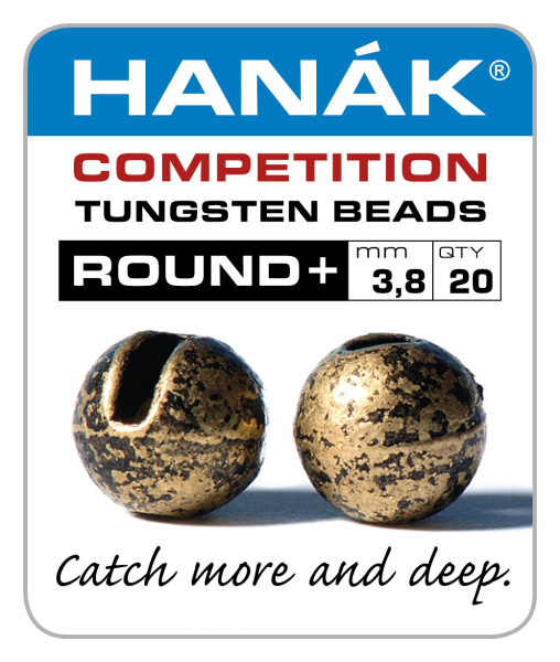 Hanak Tungsten Beads Slotted Bronze Matte