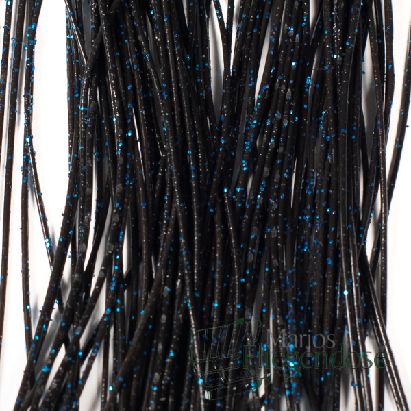 Veniard Silicone Micro Legs Black With Blue Flakes