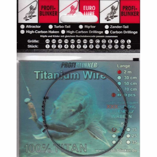 Profiblinker Titanium Wire (Titanvorfach) Tragkraft 12kg