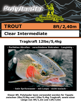 Polyleader Trout 5ft (1,5m) Clear Floating