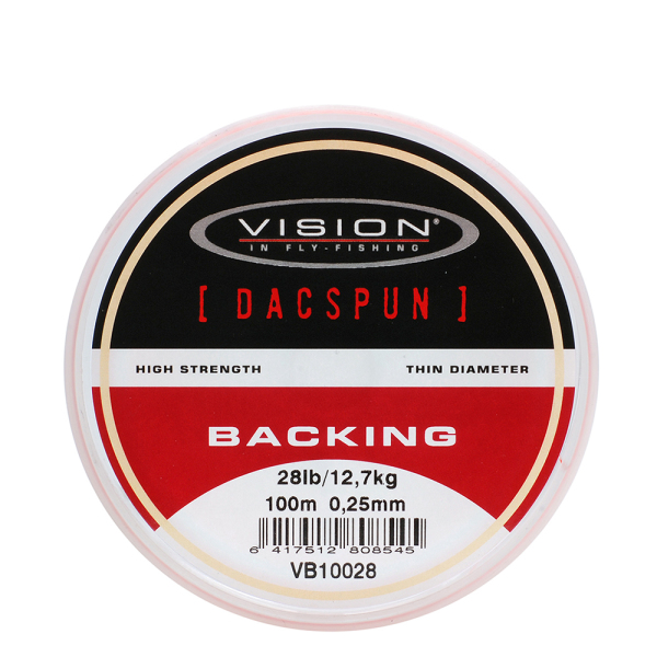 Vision Dacspun Backing 28lbs/12,7kg 100m Fluo Orange/Weiß