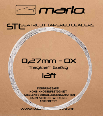 Marlo Seatrout Tapered Leader 12ft (Meerforellenvorfach Fluorocarbon)