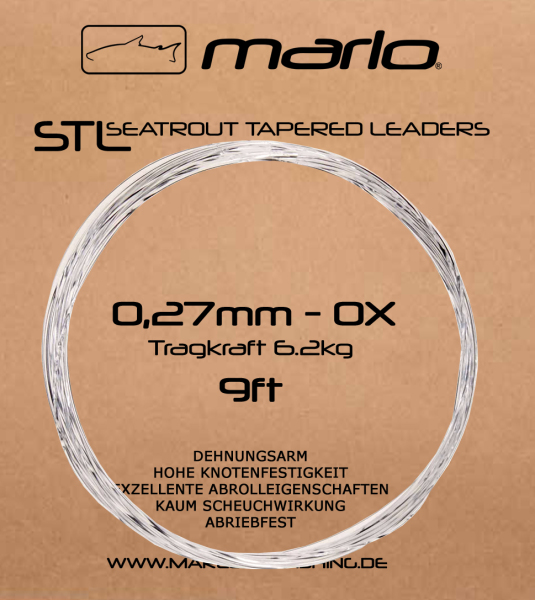 Marlo Seatrout Tapered Leader 9ft (Meerforellenvorfach Fluorocarbon)