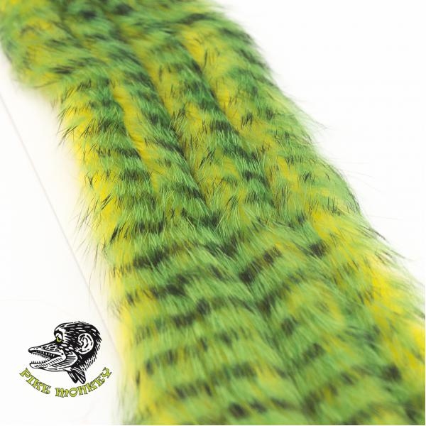 Pike Monkey Tiger Barred 5mm Magnum Zonker Yellow-Green