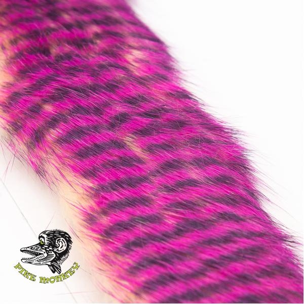 Pike Monkey Tiger Barred 5mm Magnum Zonker Peach- Hot Pink