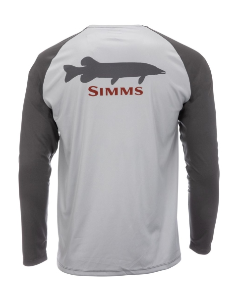 Simms Tech Tee Musky - Sterling/Steel