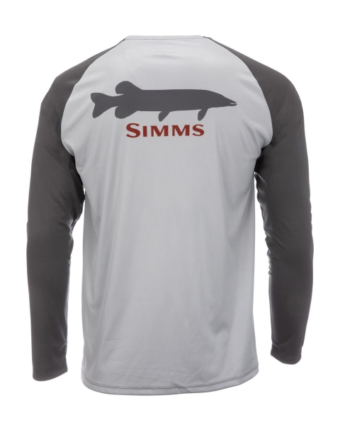 Simms Tech Tee Musky - Sterling/Steel M