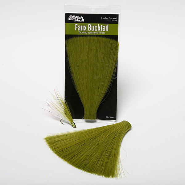 Fish Skull Faux Bucktail Olive