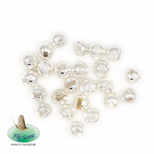 Tungstenperlen Slotted - Silver 4,0mm