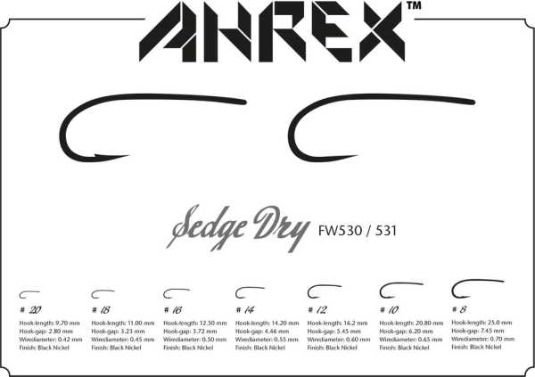 Ahrex FW531 Sedge Dry Hook Barbless