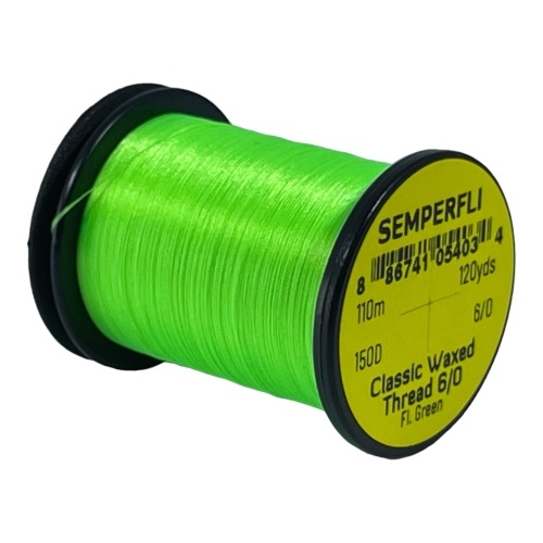 Semperfli Classic Waxed Thread 6/0 - 110m Fluoro Green